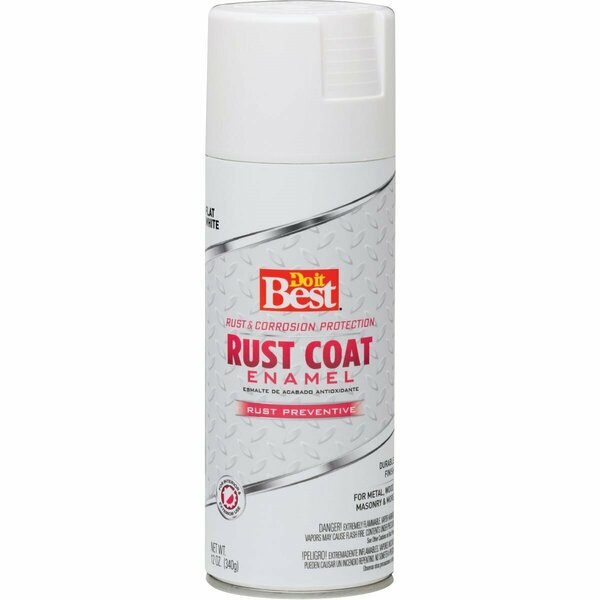 All-Source Rust Coat Satin White Flat 12 Oz. Anti-Rust Spray Paint 203544D
